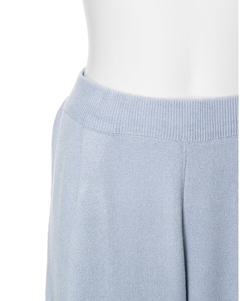 MURUA（ムルーア）の「【MODE】タックニットガウチョ（パンツ・レディース・ホワイト/グレー/アイスブルー・1/2）」の7枚目の写真