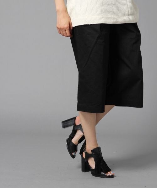 BLISS POINT（ブリスポイント）の「コットンミディタックガウチョパンツ（パンツ・レディース・ホワイト/ブラック/デニム・S/M/L）」の6枚目の写真