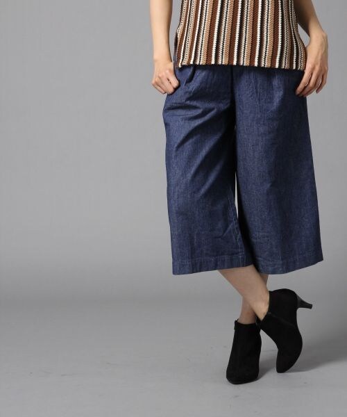 BLISS POINT（ブリスポイント）の「コットンミディタックガウチョパンツ（パンツ・レディース・ホワイト/ブラック/デニム・S/M/L）」の3枚目の写真