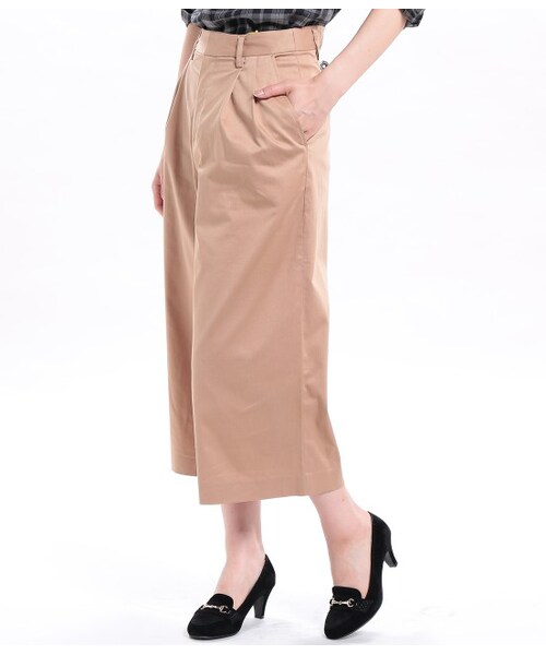 ROPE' PICNIC(ロペピクニック)の「ストレッチツイルワイドパンツ(パンツ・レディース・ブラック/キャメル/ベージュ・36/38/40)」の4枚目の写真