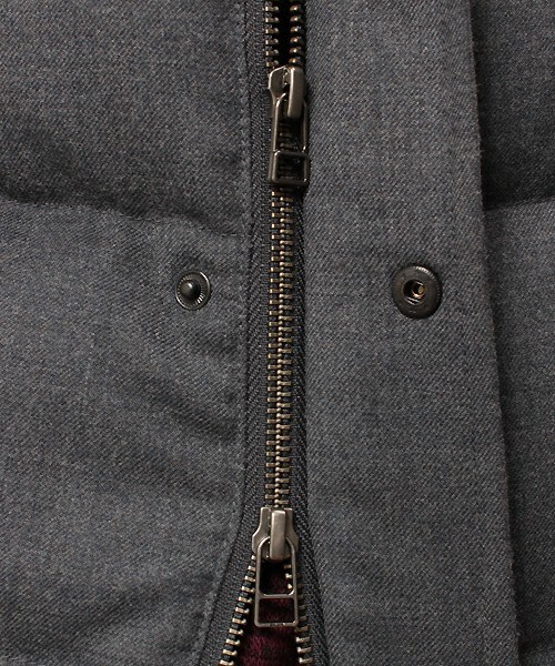 UNION STATION（ユニオンステーション）の「ウール混ダウンベスト（ダウンベスト・メンズ・グレー/チャコールグレー/ネイビー/ブラック/カーキ・MEDIUM/LARGE/LL）」の14枚目の写真