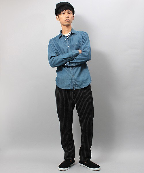 ESSENTIAL GARMENT MEN'S BIGI（エッセンシャルガーメントメンズビギ）の「【長谷川博己さん着用 メンズジョーカー12月号P91掲載】フリーススウェットパンツ/クラシック柄プリント（その他パンツ・メンズ・ブラック/チャコールグレー/グレー・MEDIUM/LARGE）」の9枚目の写真
