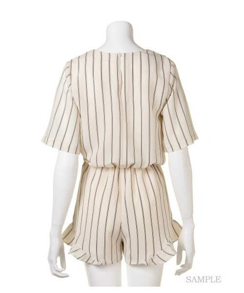 SNIDEL(スナイデル)の「プリントカシュクールオールインワン(オールインワン・レディース・STRIPE/IVRxNVY/NVYxYEL【sweet限定】・0/1)」の5枚目の写真