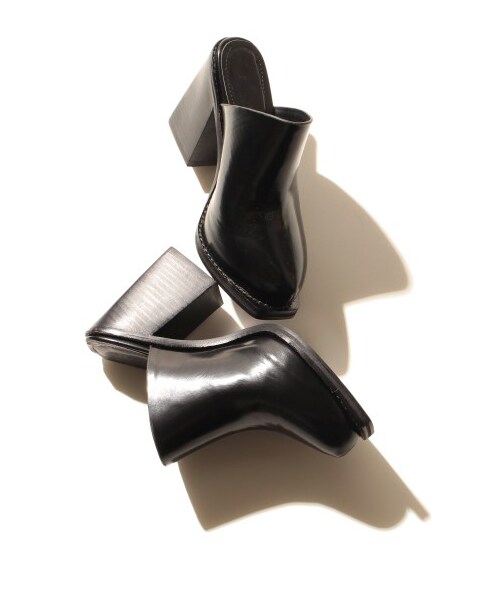 SNIDEL（スナイデル）の「レザーサボ（ブーティ・レディース・BEG/CML/BLK・S/M/L）」の3枚目の写真