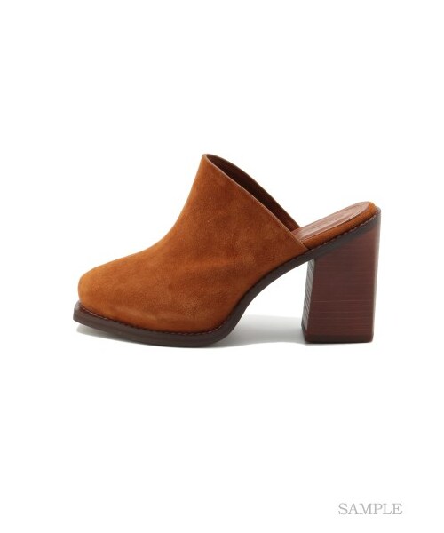 SNIDEL（スナイデル）の「レザーサボ（ブーティ・レディース・BEG/CML/BLK・S/M/L）」の6枚目の写真