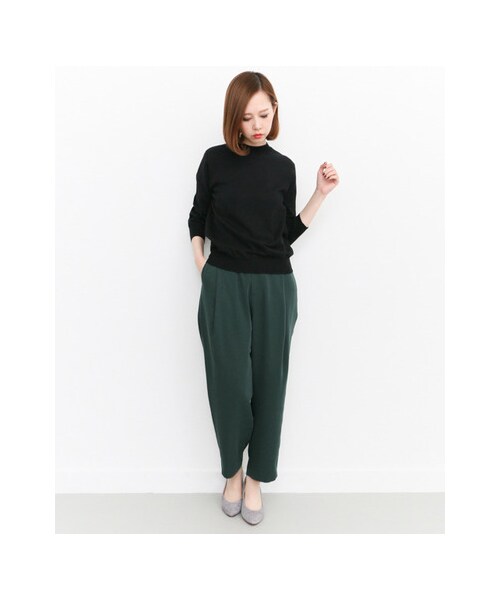 KBF（ケイビーエフ）の「BIGタックパンツ（パンツ・レディース・IVORY/D.GREEN/BLACK・36/38）」の9枚目の写真