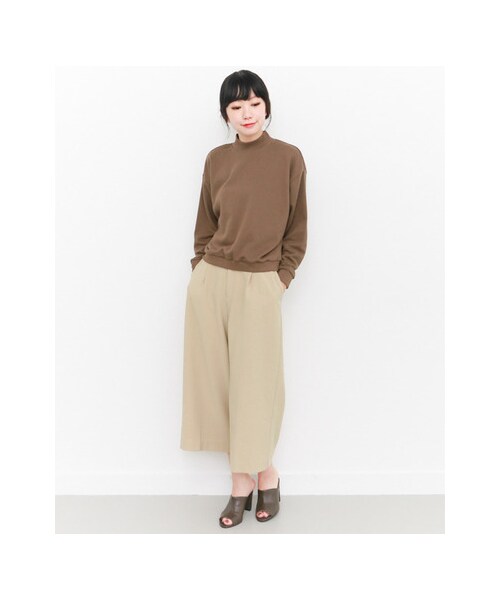 KBF(ケイビーエフ)の「KBF+ ワイドクロップドパンツ(パンツ・レディース・D.RED/KHAKI/BEIGE/BLACK・one)」の12枚目の写真