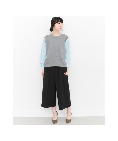 KBF(ケイビーエフ)の「KBF+ ワイドクロップドパンツ(パンツ・レディース・D.RED/KHAKI/BEIGE/BLACK・one)」の6枚目の写真