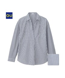 GU | （GU）ボーイフレンドプルオーバー（長袖）(トップス)