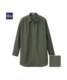 GU | （GU）ボーイフレンドシャツチュニック（長袖）(ワンピース/ドレス)