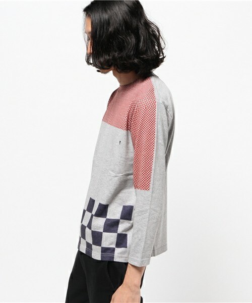 TOGA VIRILIS（トーガ ビリリース）の「TOGA VIRILIS チェックロングTシャツ（Tシャツ/カットソー・メンズ・ブラック/ローズ・46/48）」の5枚目の写真