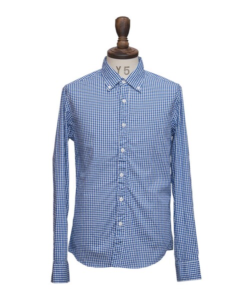 Audience（オーディエンス）の「国産ブロード/オックスフォードシャーリングボタンダウン長袖シャツ （シャツ/ブラウス・レディース・ベージュ/ブラック系その他/ブルー系その他/グレイッシュブルー/ブルー系/グレー/ネイビー系1/ネイビー系2/ネイビー系3/ドット/ホワイト系1/ピンク/サックスブルー系1/サックスブルー系2/ホワイト系2/ホワイト系3・S/L/M/XL）」の8枚目の写真