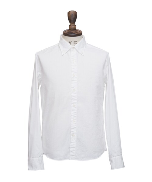 Audience（オーディエンス）の「国産ブロード/オックスフォードシャーリングボタンダウン長袖シャツ （シャツ/ブラウス・レディース・ベージュ/ブラック系その他/ブルー系その他/グレイッシュブルー/ブルー系/グレー/ネイビー系1/ネイビー系2/ネイビー系3/ドット/ホワイト系1/ピンク/サックスブルー系1/サックスブルー系2/ホワイト系2/ホワイト系3・S/L/M/XL）」の3枚目の写真