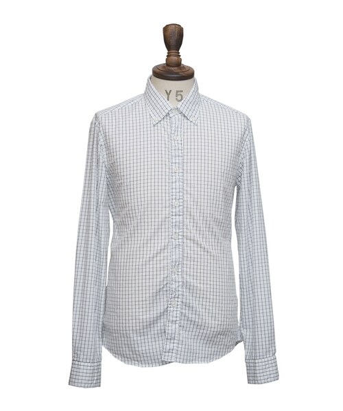 Audience（オーディエンス）の「国産ブロード/オックスフォードシャーリングボタンダウン長袖シャツ （シャツ/ブラウス・レディース・ベージュ/ブラック系その他/ブルー系その他/グレイッシュブルー/ブルー系/グレー/ネイビー系1/ネイビー系2/ネイビー系3/ドット/ホワイト系1/ピンク/サックスブルー系1/サックスブルー系2/ホワイト系2/ホワイト系3・S/L/M/XL）」の4枚目の写真