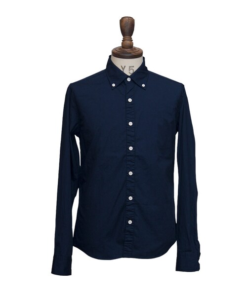 Audience（オーディエンス）の「国産ブロード/オックスフォードシャーリングボタンダウン長袖シャツ （シャツ/ブラウス・レディース・ベージュ/ブラック系その他/ブルー系その他/グレイッシュブルー/ブルー系/グレー/ネイビー系1/ネイビー系2/ネイビー系3/ドット/ホワイト系1/ピンク/サックスブルー系1/サックスブルー系2/ホワイト系2/ホワイト系3・S/L/M/XL）」の10枚目の写真