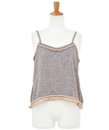 flower | fringe knit cami ～フリンジニットキャミ(キャミソール)