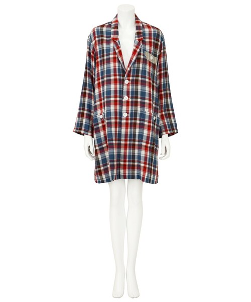 Ne-net(ネネット)の「ダブルドビー / コート(ジャケット/アウター・レディース・green/blue・02)」の2枚目の写真