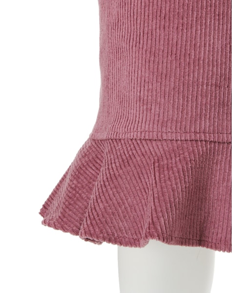 merry jenny（メリージェニー）の「コーデュロイフリルタイトスカート（スカート・レディース・ブラック/ピンク・S/M）」の9枚目の写真