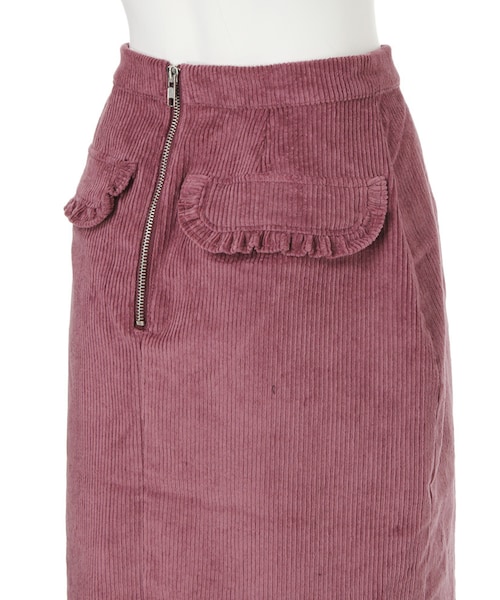 merry jenny（メリージェニー）の「コーデュロイフリルタイトスカート（スカート・レディース・ブラック/ピンク・S/M）」の8枚目の写真