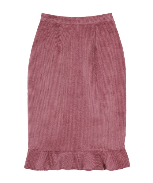 merry jenny（メリージェニー）の「コーデュロイフリルタイトスカート（スカート・レディース・ブラック/ピンク・S/M）」の2枚目の写真