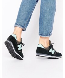 NEW BALANCE | New Balance 373 Black & Turquoise Suede Sneakers(スニーカー)