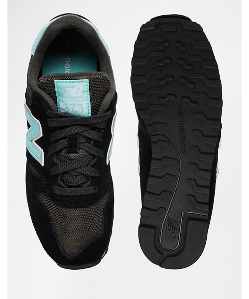 NEW BALANCE（ニューバランス）の「New Balance 373 Black & Turquoise Suede Sneakers（スニーカー・レディース・blackturqwht・US 10-EU 41.5 - US 10/US 11-EU 43 - US 11/US 5.5-EU 36 - US 5.5/US 6-EU 36.5 - US 6/US 6.5-EU 37 - US 6.5/US 7-EU 37.5 - US 7/US 7.5-EU 38 - US 7.5/US 8-EU 39 - US 8/US 8.5-EU 40 - US 8.5/US 9-EU 40.5 - US 9/US 9.5-EU 41 - US 9.5）」の4枚目の写真
