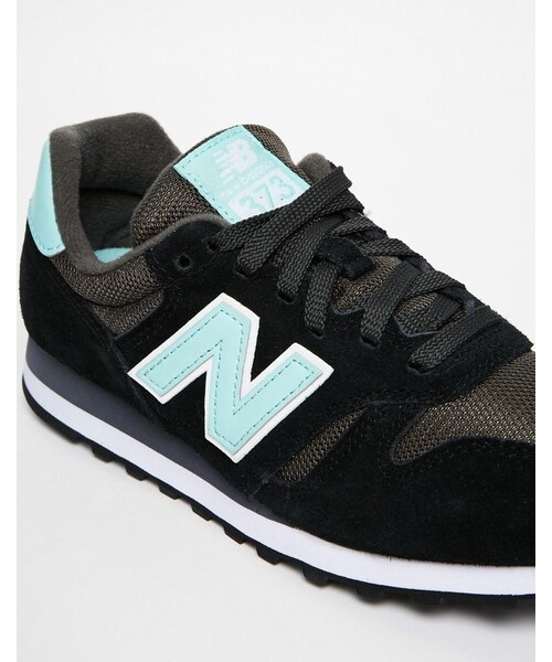 NEW BALANCE（ニューバランス）の「New Balance 373 Black & Turquoise Suede Sneakers（スニーカー・レディース・blackturqwht・US 10-EU 41.5 - US 10/US 11-EU 43 - US 11/US 5.5-EU 36 - US 5.5/US 6-EU 36.5 - US 6/US 6.5-EU 37 - US 6.5/US 7-EU 37.5 - US 7/US 7.5-EU 38 - US 7.5/US 8-EU 39 - US 8/US 8.5-EU 40 - US 8.5/US 9-EU 40.5 - US 9/US 9.5-EU 41 - US 9.5）」の3枚目の写真
