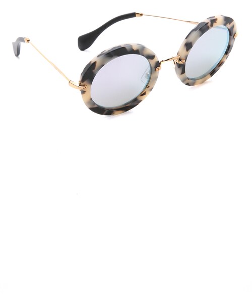 miu miu(ミュウミュウ)の「Miu Miu Round Sunglasses(サングラス・レディース・Brown/Gray・One Size)」の2枚目の写真