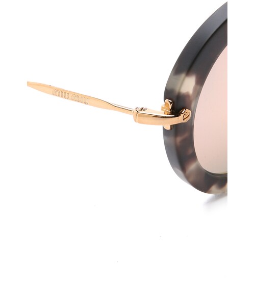miu miu(ミュウミュウ)の「Miu Miu Round Sunglasses(サングラス・レディース・Brown/Gray・One Size)」の4枚目の写真