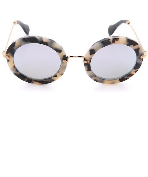 miu miu(ミュウミュウ)の「Miu Miu Round Sunglasses(サングラス・レディース・Brown/Gray・One Size)」の8枚目の写真