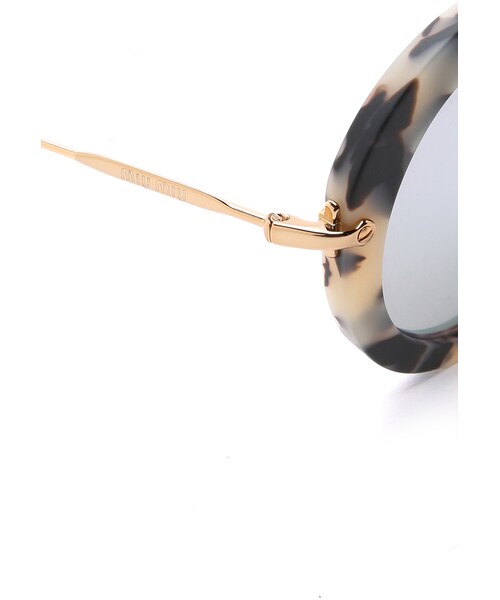 miu miu(ミュウミュウ)の「Miu Miu Round Sunglasses(サングラス・レディース・Brown/Gray・One Size)」の3枚目の写真