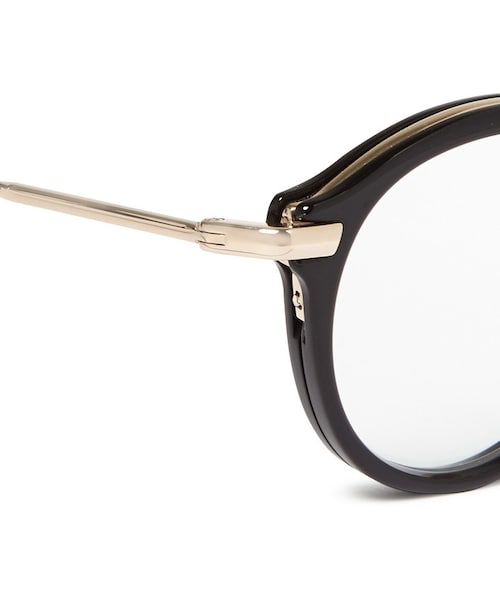 THOM BROWNE(トムブラウン)の「Thom Browne Round-Frame Acetate and Metal Optical Glasses(メガネ・メンズ・Black・One Size)」の2枚目の写真