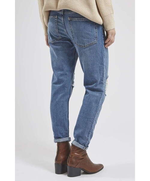 TOPSHOP（トップショップ）の「Moto blue ripped hayden jeans（デニムパンツ・レディース・Blue・W2430/W2432/W2434/W2530/W2532/W2534/W2630/W2632/W2634/W2830/W2832/W2834/W3030/W3032/W3034/W3230/W3232/W3234/W3430/W3432/W3434）」の2枚目の写真
