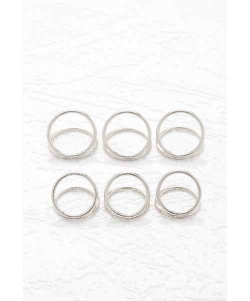 FOREVER 21(フォーエバー トゥエンティーワン)の「FOREVER 21 Stacked Band Midi Ring Set(リング・レディース・Gold/Silver・6/7/8)」の6枚目の写真