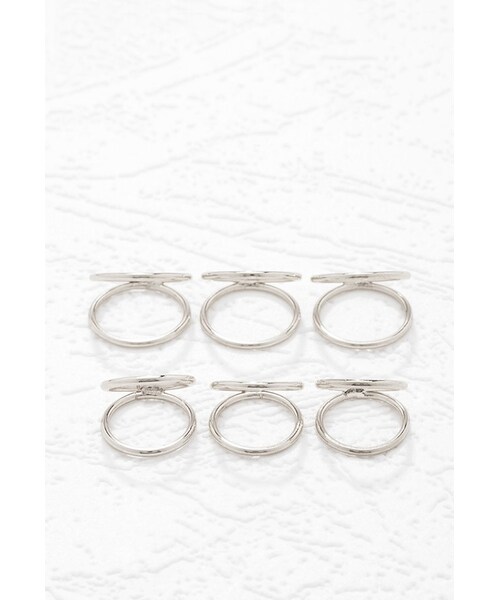 FOREVER 21(フォーエバー トゥエンティーワン)の「FOREVER 21 Stacked Band Midi Ring Set(リング・レディース・Gold/Silver・6/7/8)」の7枚目の写真