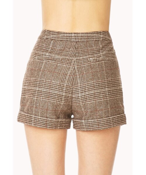 FOREVER 21（フォーエバー トゥエンティーワン）の「FOREVER 21 Crisp Plaid Shorts（その他パンツ・レディース・Brown・Large）」の6枚目の写真