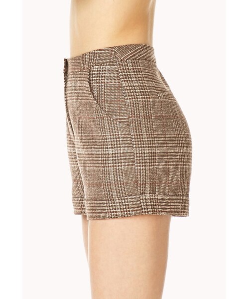 FOREVER 21（フォーエバー トゥエンティーワン）の「FOREVER 21 Crisp Plaid Shorts（その他パンツ・レディース・Brown・Large）」の3枚目の写真