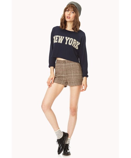 FOREVER 21（フォーエバー トゥエンティーワン）の「FOREVER 21 Crisp Plaid Shorts（その他パンツ・レディース・Brown・Large）」の2枚目の写真