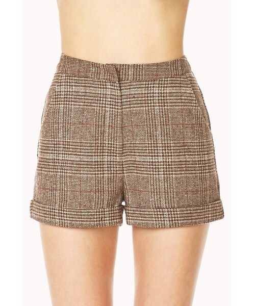 FOREVER 21（フォーエバー トゥエンティーワン）の「FOREVER 21 Crisp Plaid Shorts（その他パンツ・レディース・Brown・Large）」の5枚目の写真