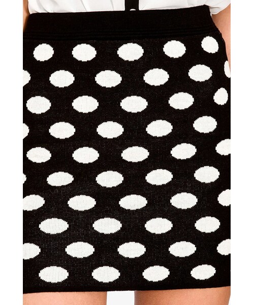 FOREVER 21（フォーエバー トゥエンティーワン）の「FOREVER 21 Polka Dot Bodycon Skirt（スカート・レディース・Black・Small）」の5枚目の写真