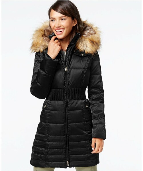 Laundry by Shelli Segal（）の「Laundry by Shelli Segal FauxFurHood Down Puffer Coat（ジャケット/アウター