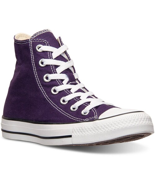CONVERSE(コンバース)の「Converse Men's or Women's Chuck Taylor Hi Casual Sneakers from Finish Line(スニーカー・レディース・Purple・3/4/5/6/7/8)」の1枚目の写真