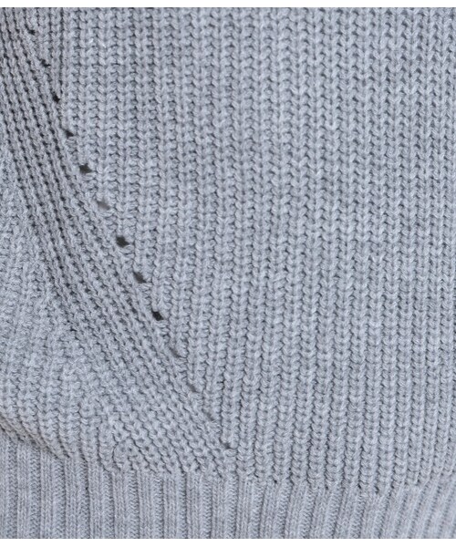 VIS(ビス)の「畦編みベスト(トップス・レディース・グレー/ホワイト/キャメル/カーキ・M)」の10枚目の写真