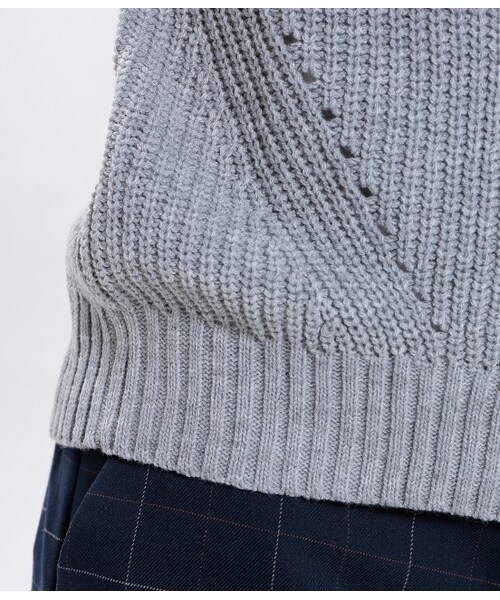 VIS(ビス)の「畦編みベスト(トップス・レディース・グレー/ホワイト/キャメル/カーキ・M)」の11枚目の写真