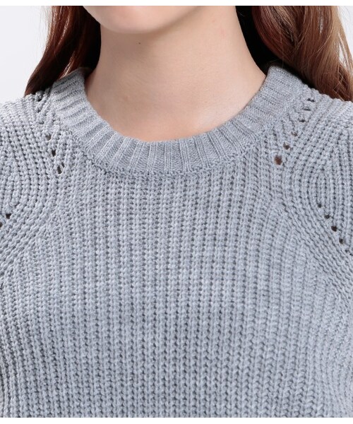 VIS(ビス)の「畦編みベスト(トップス・レディース・グレー/ホワイト/キャメル/カーキ・M)」の8枚目の写真