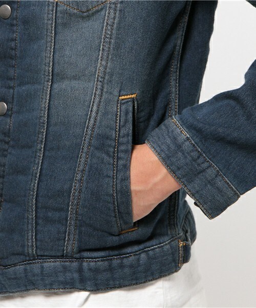 UNION STATION(ユニオンステーション)の「ストレッチデニムジャケット(デニムジャケット・メンズ・ネイビー・MEDIUM/LARGE/LL)」の8枚目の写真