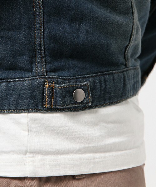 UNION STATION(ユニオンステーション)の「ストレッチデニムジャケット(デニムジャケット・メンズ・ネイビー・MEDIUM/LARGE/LL)」の10枚目の写真