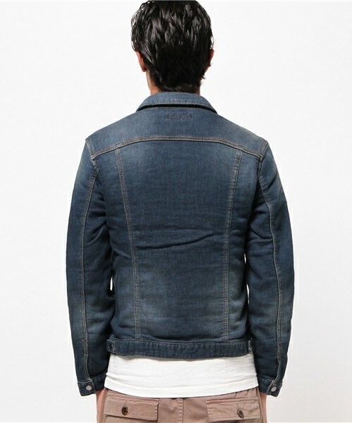 UNION STATION(ユニオンステーション)の「ストレッチデニムジャケット(デニムジャケット・メンズ・ネイビー・MEDIUM/LARGE/LL)」の4枚目の写真