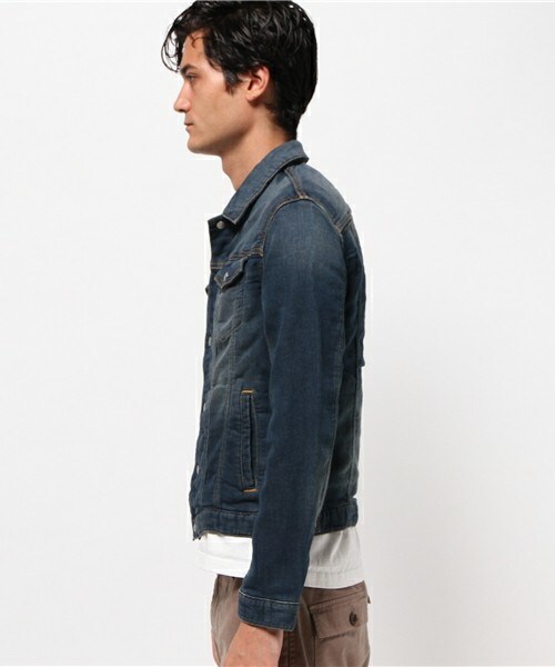 UNION STATION(ユニオンステーション)の「ストレッチデニムジャケット(デニムジャケット・メンズ・ネイビー・MEDIUM/LARGE/LL)」の3枚目の写真