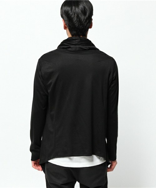 ato（アトウ）の「TE/PE天竺フーデッドカーディガン（カーディガン/ボレロ・メンズ・ブラック/グレー/ネイビー・46/48）」の6枚目の写真